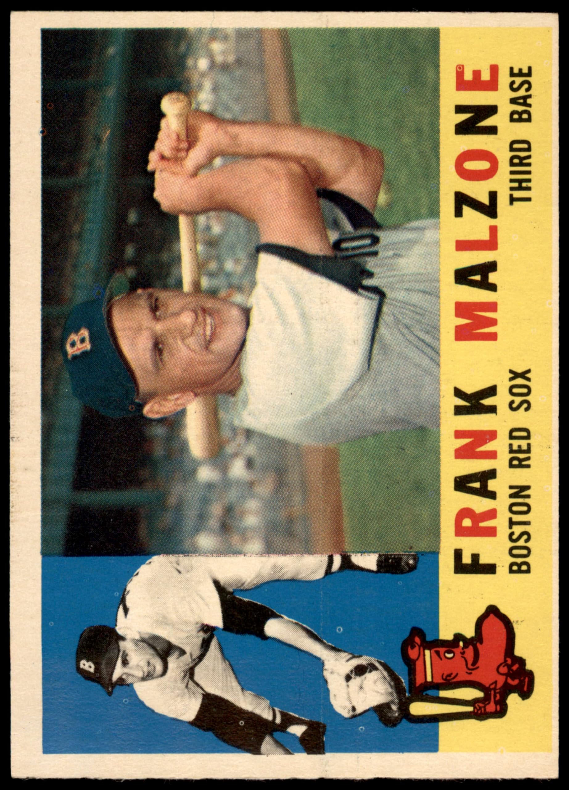 1960 Topps #310 Frank Malzone Boston Red Sox Baseball Card - EX Condition - Vintage MLB Collectible - Perfect for Sports Memorabilia Collections & Baseball Fan Gifts