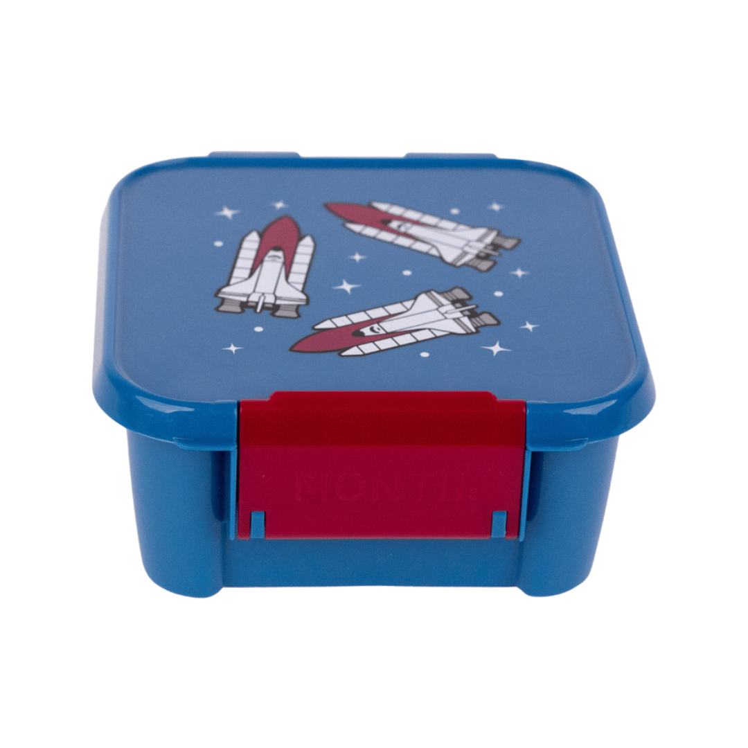 Montii.Co Bento 2 Galactic Lunch Box - Leakproof & Eco-Friendly Meal Container for Kids & Adults - Perfect for School, Office, Picnics & Travel