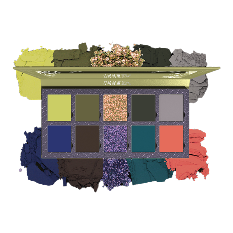 DRAMO X @ro_om_e Multiverse Eyeshadow Palette - 666 Enchanted Forest 18 Colors, Vegan & Cruelty-Free Makeup for Party, Halloween & Cosplay