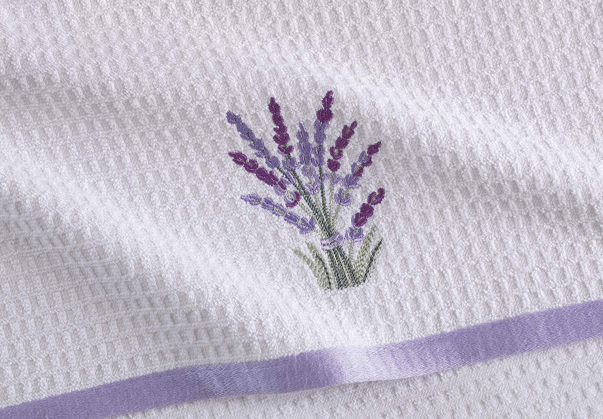 **Ultra Soft & Super Absorbent Cotton Kitchen Towels (24x16 Inches) – Natural Dish Towels Set of 2, Lavender – Perfect for Drying Dishes, Cleaning Countertops & Decor**