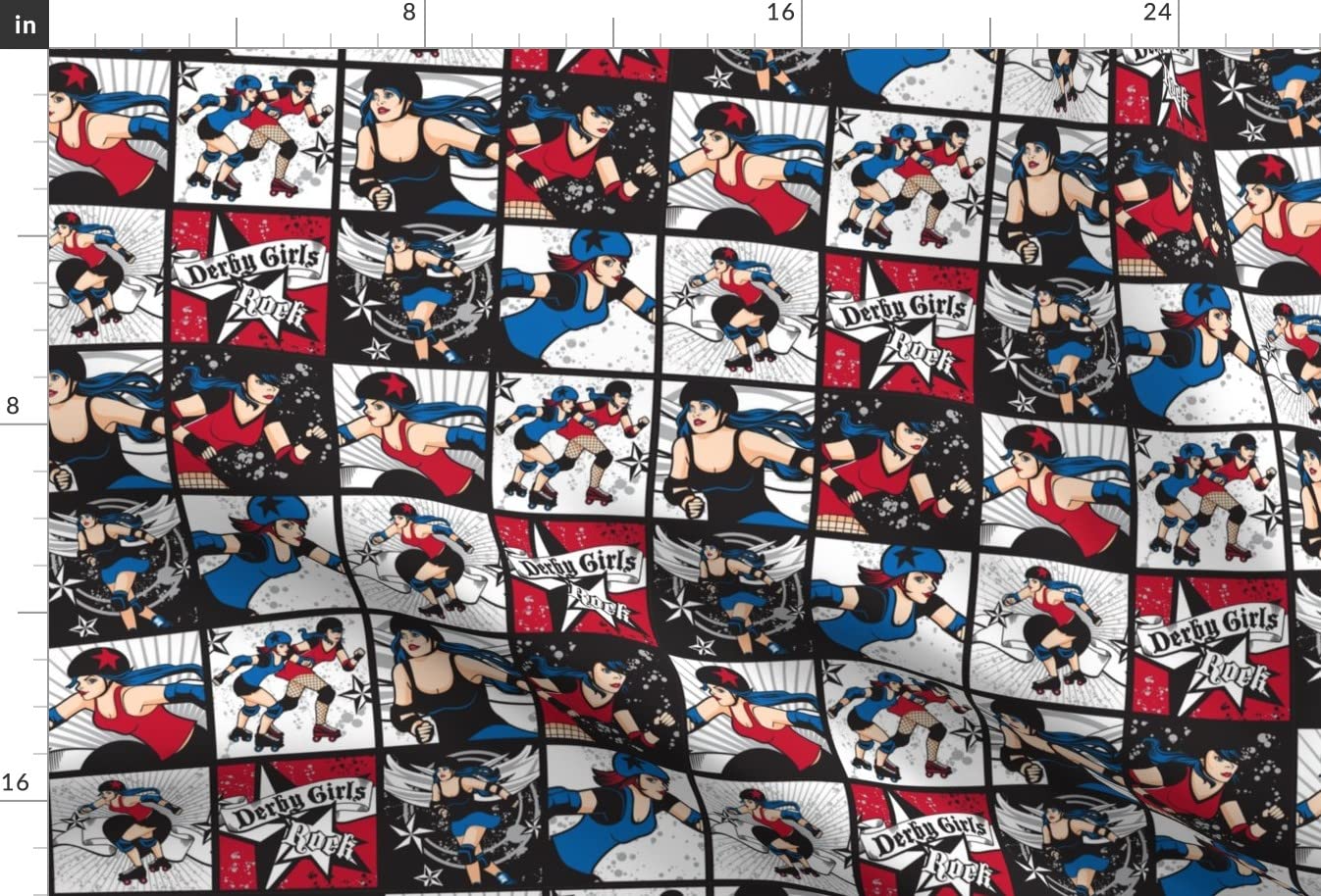 Girls Rock Roller Sport Printed Minky Fabric by The Yard - Soft Plush Material for Sewing Baby Blankets, Quilt Backing & DIY Projects - Perfect for Nursery Decor, Kids Room & Gift Making