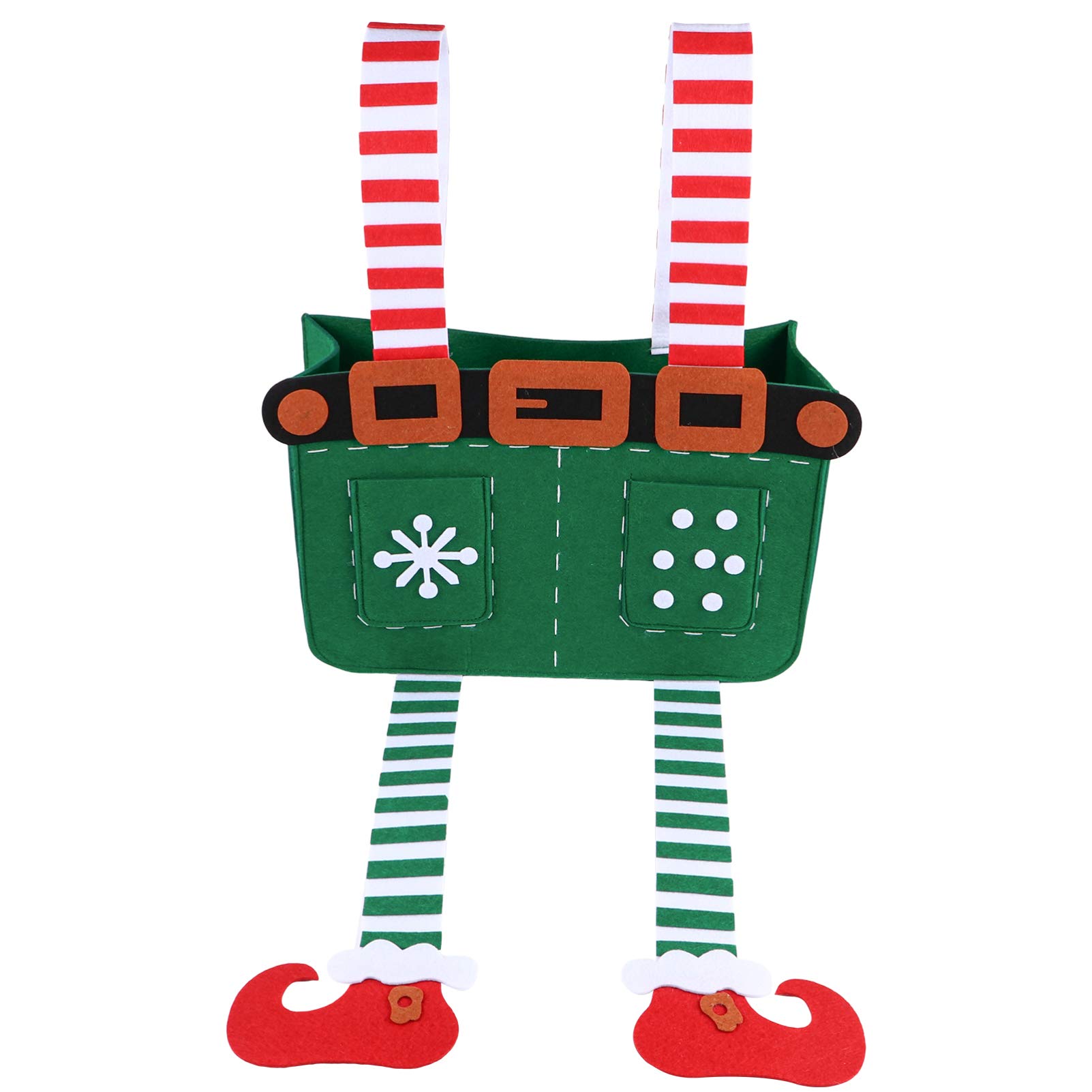 DOITOOL Christmas Gift Basket - Creative Santa Elf Leg Felt Candy Bags, Portable Apple Gift Bags for Xmas Party, Wedding Sweet Tote & Holiday Decorations - Perfect for Christmas Gifting, Party Favors & Home Decor
