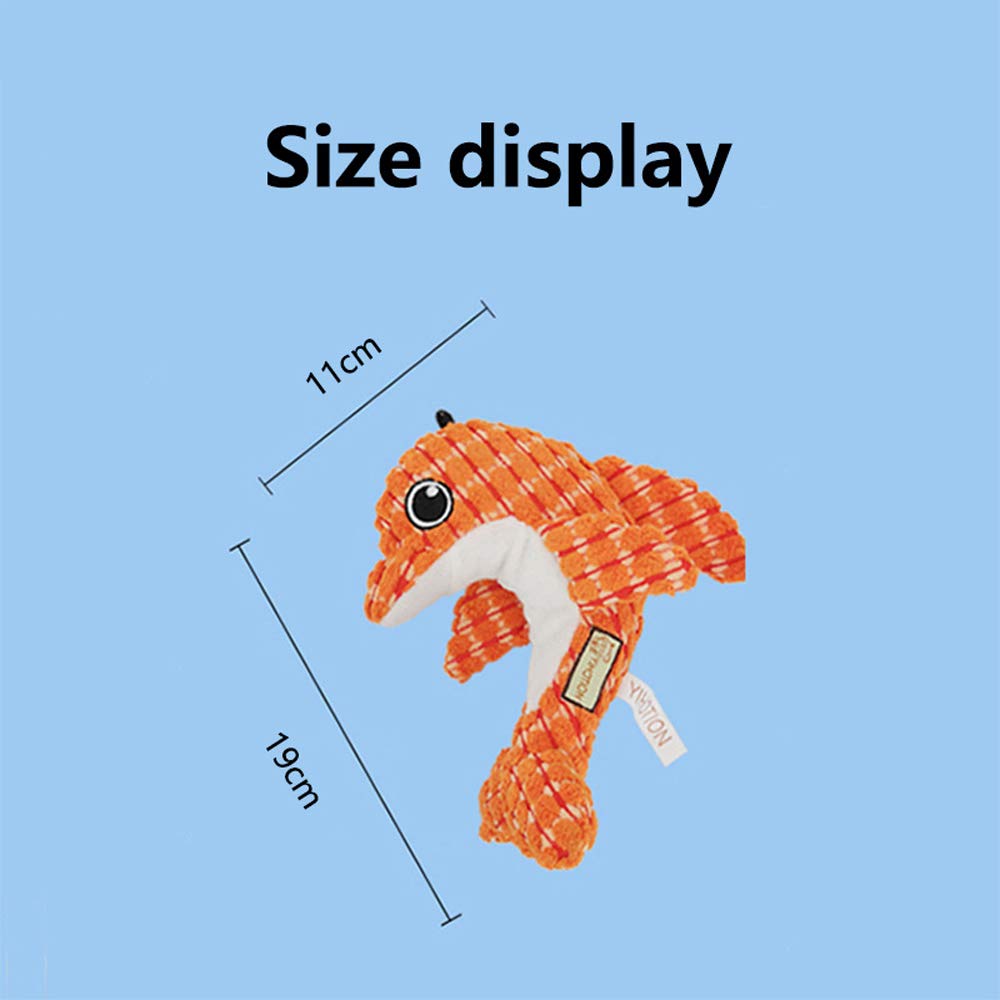 Durable Squeaky Dolphin Plush Dog Toy - Interactive Chew Toy for Small, Medium & Large Dogs | Perfect for Playtime, Training & Bonding