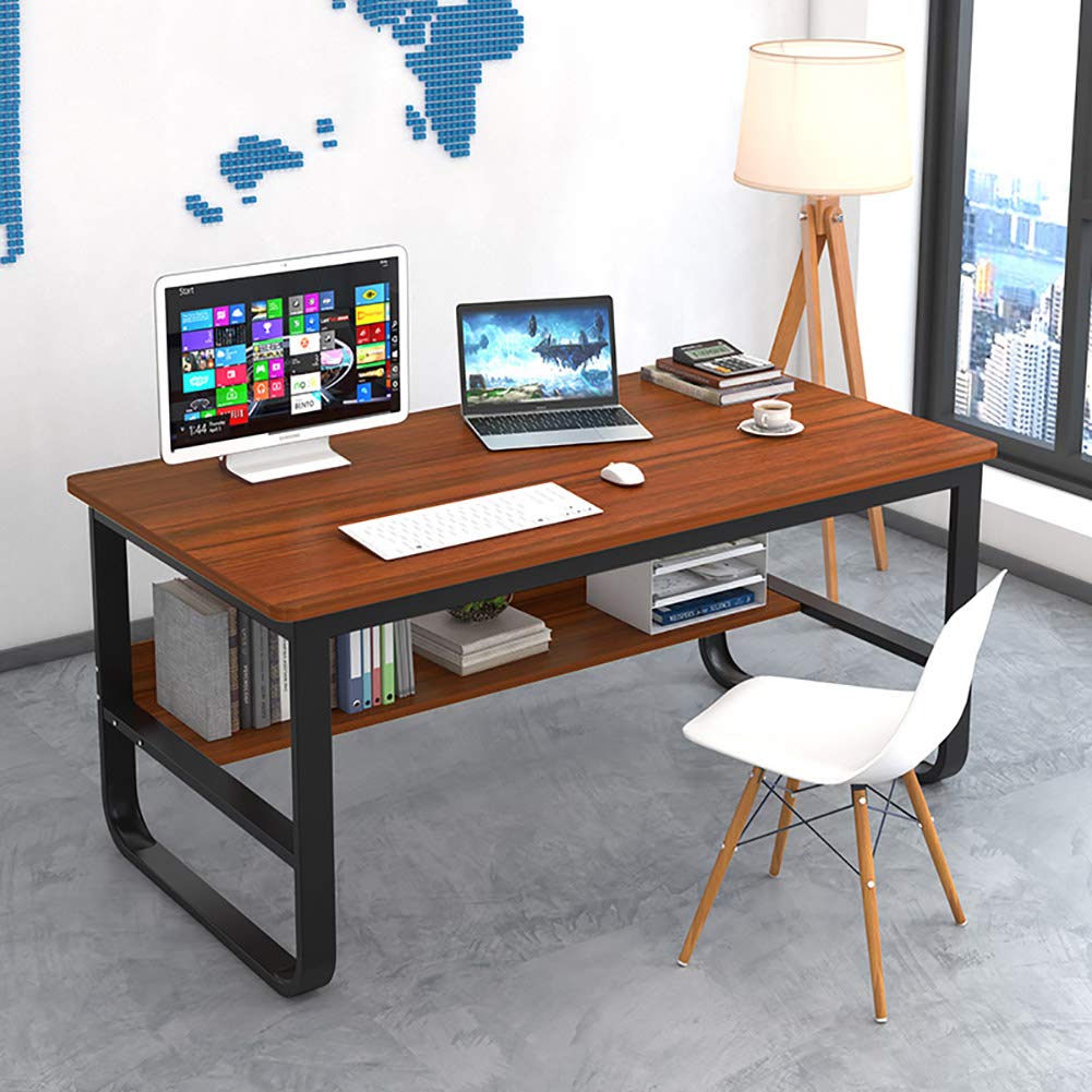TOPYL Modern Computer Desk - Sturdy Writing Desk with Heavy Duty Legs for Small Spaces, Home Office & Laptop Use | Compact Workspace Solution for Students & Professionals