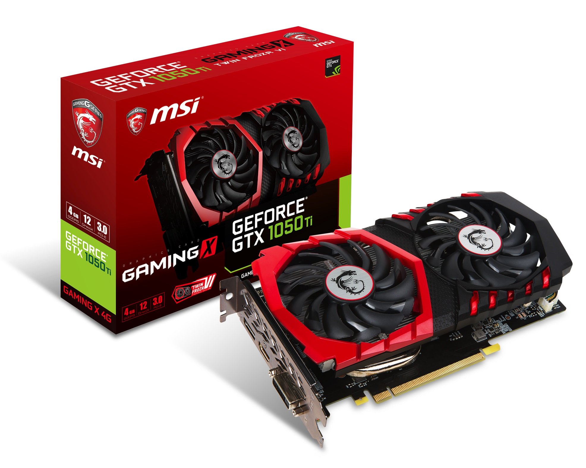 MSI GeForce GTX 1050 Ti GAMING X 4GB GDDR5 PCI Express 3.0 Graphics Card - High Performance Gaming GPU for PC Builds, VR Ready, 4K Video Editing & Esports Gaming