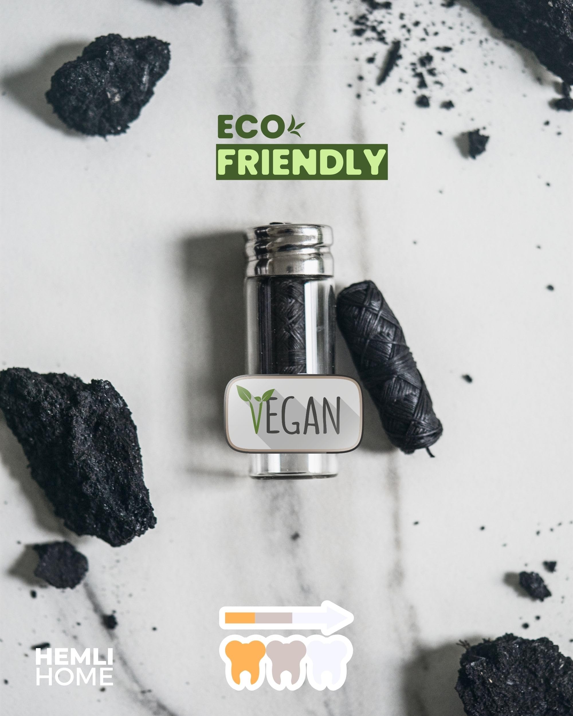 Organic Bamboo Charcoal Dental Floss Refills - 5 Pack (33 Yards Each) | Natural Mint Flavor, Eco-Friendly & Biodegradable Bamboo Fiber Floss with Plant-Based Candelilla Wax | Perfect for Travel, Home & Zero-Waste Oral Care Routine