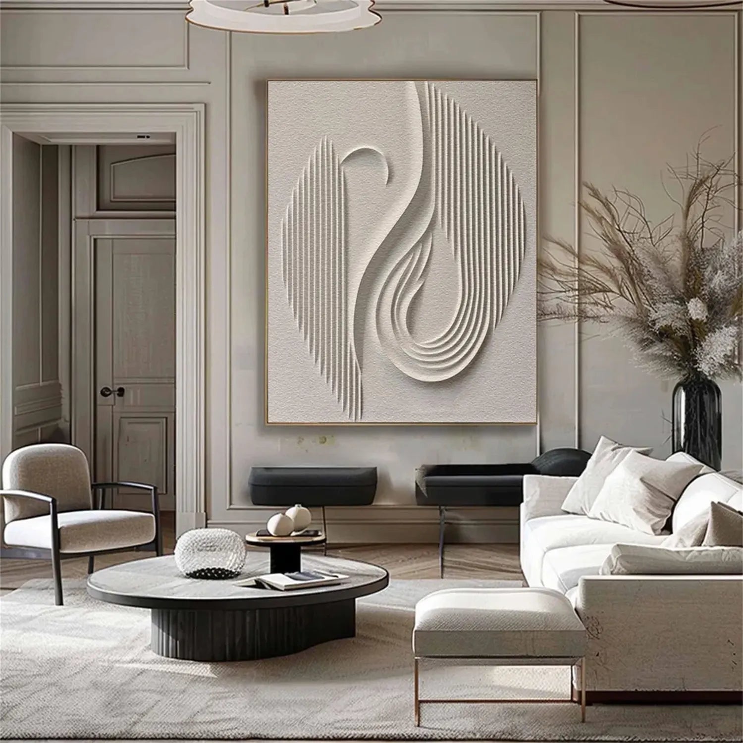 Beige & Brown Abstract Wall Art Print #BB111 - Modern Home Decor for Living Room, Bedroom & Office