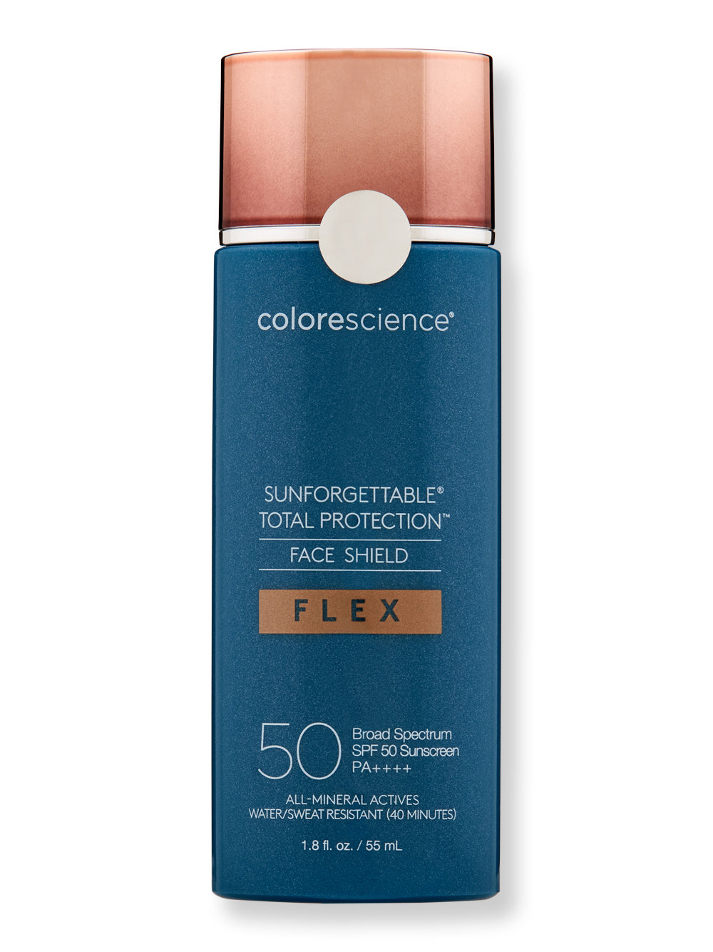 Colorescience Sunforgettable Total Protection Face Shield Flex SPF 50 - Lightweight Mineral Sunscreen for Daily Use, Travel & Outdoor Activities