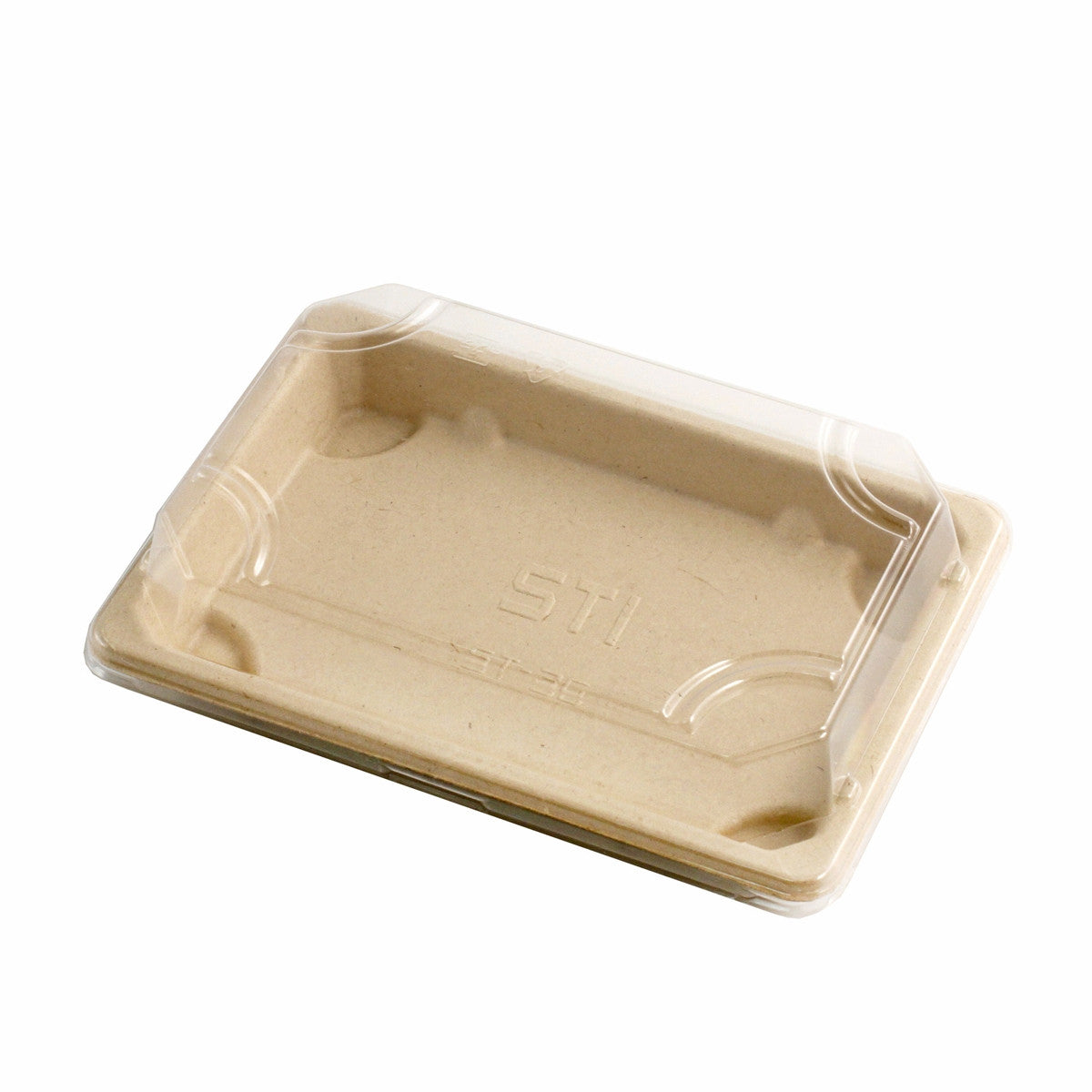 Biodegradable Sushi Tray Lids for ST 3G Takeout Containers - 6.5