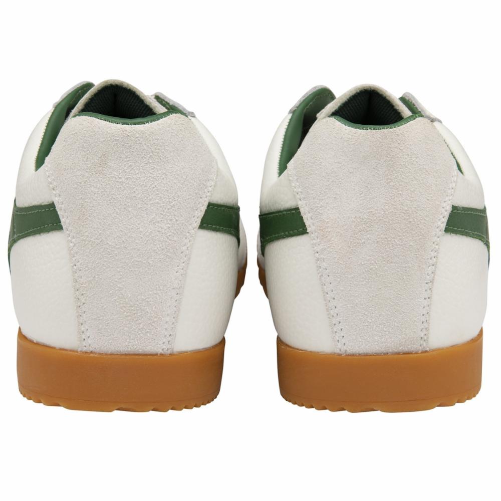 Gola Men's Harrier Leather Sneakers in Green - Stylish & Comfortable Casual Shoes for Everyday Wear, Walking & Urban Fashion