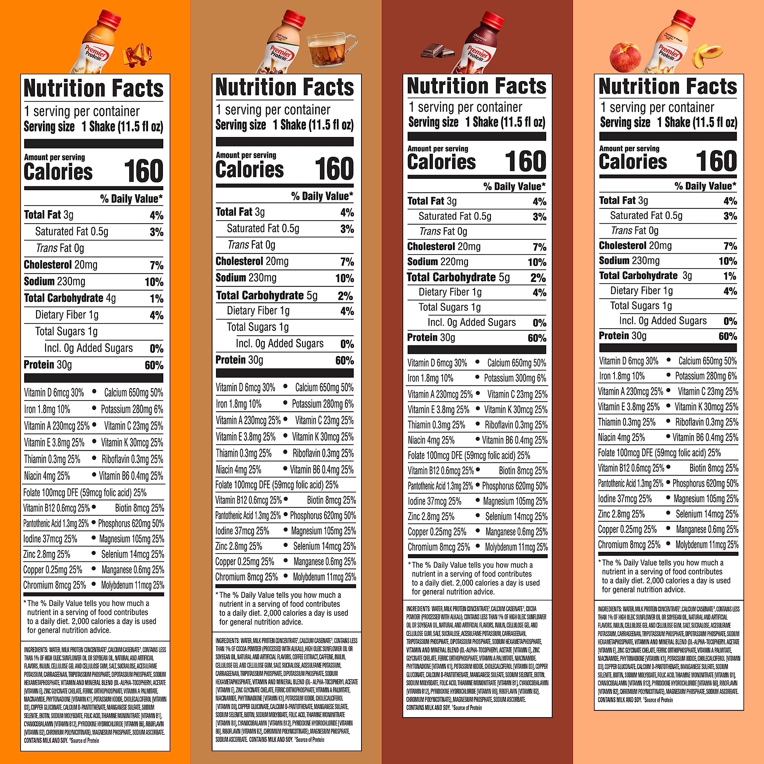Premier Protein Shake Variety Pack - 8 Flavors, 30g Protein, 1g Sugar, 24 Vitamins & Minerals for Immune Support - 11.5 Fl Oz (8 Pack) | Post-Workout Recovery, Meal Replacement & On-The-Go Nutrition