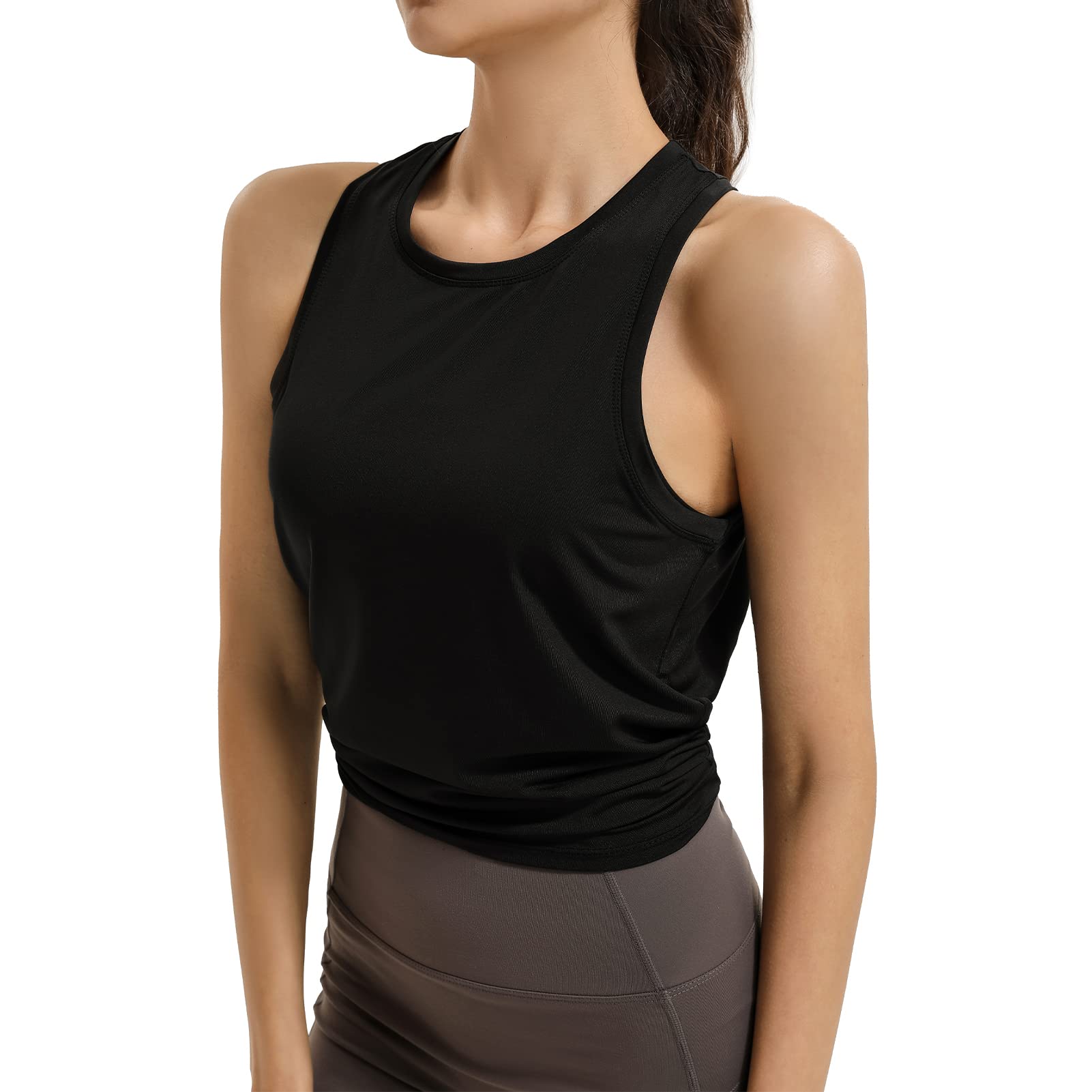 DREAM SLIM Women's Workout Tank Top - Tie Back Sleeveless Open Back Yoga Shirt for Gym, Running & Exercise | Breathable Athletic Top for Yoga, Pilates & Fitness Training