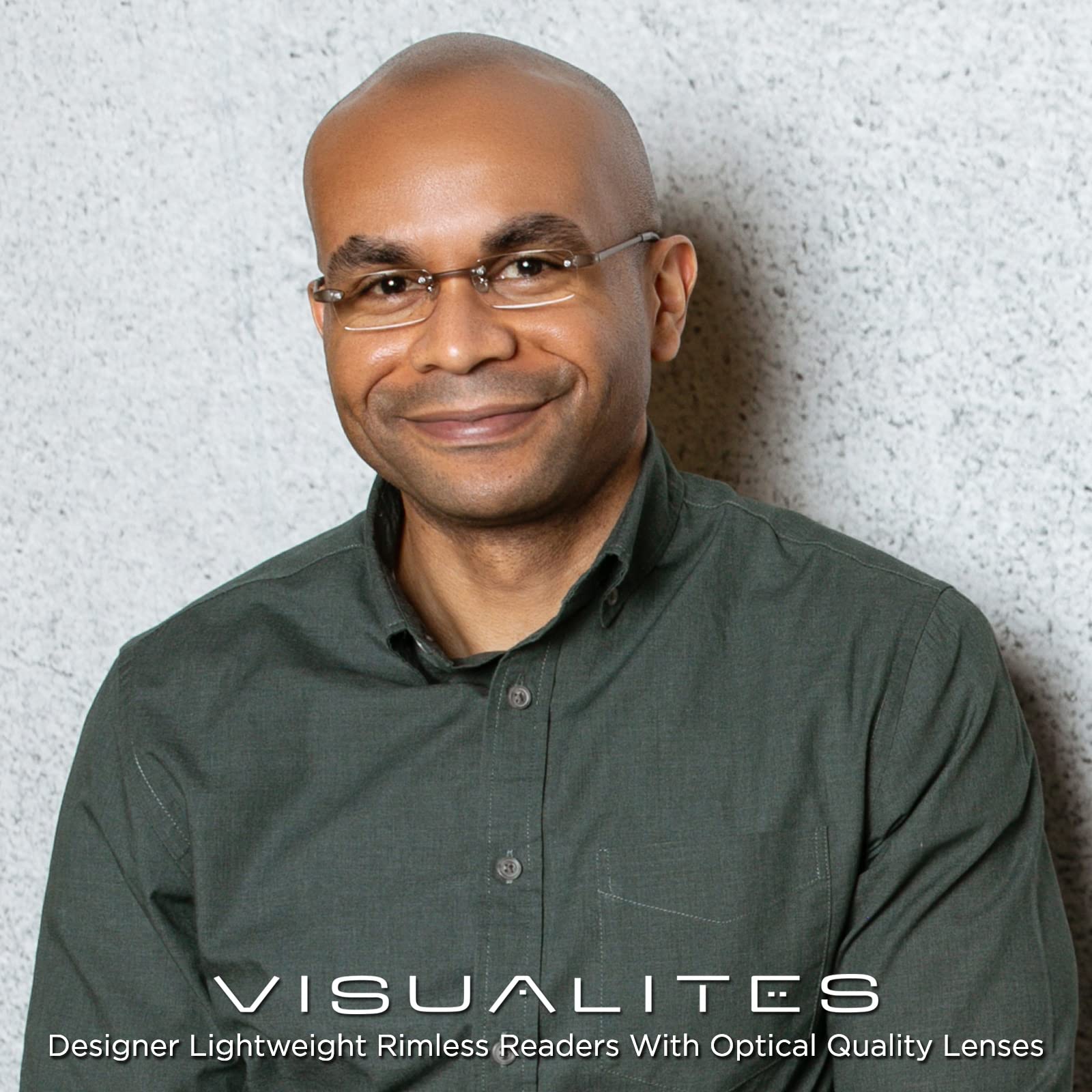 Lightweight Rimless Reading Glasses for Men and Women - VIS 1 Model - Perfect for Reading, Computer Work, and Daily Use