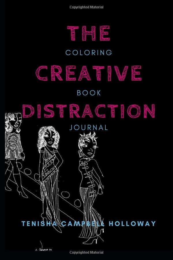 Creative Distraction Coloring Book Journal for Adults - Stress Relief & Mindfulness Activity - Perfect for Relaxation, Art Therapy & Self-Care