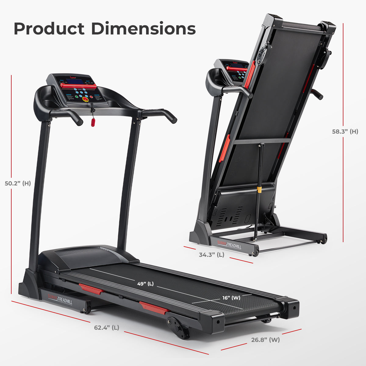 Smart Motorized Treadmill with Manual Incline - Home Gym Equipment for Cardio Workouts & Fitness Training | Perfect for Small Spaces & Indoor Exercise