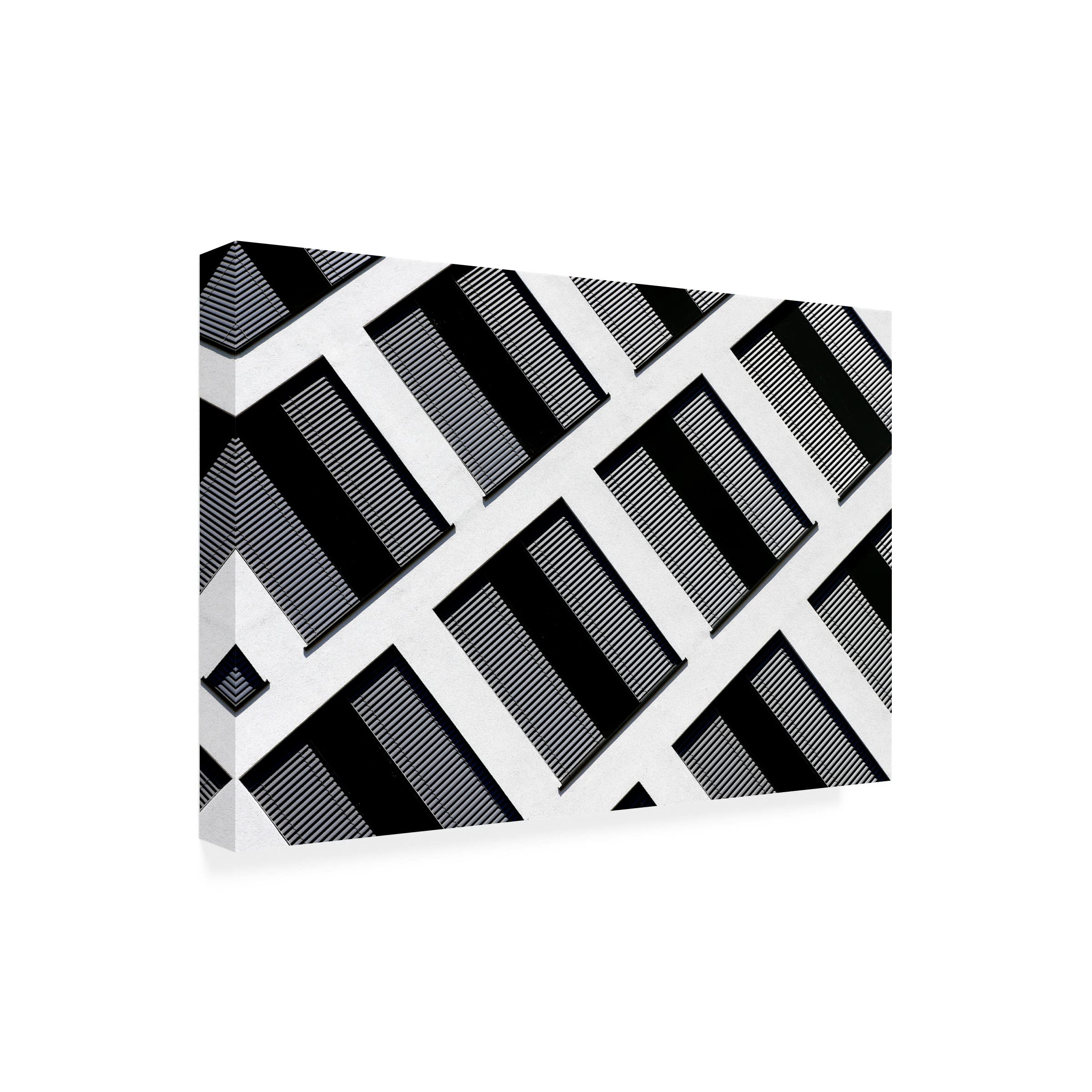 Trademark Fine Art 'Facade Abstract' Canvas Wall Art Print by Hans Wolfgang Hawerkamp - Modern Abstract Painting for Living Room, Bedroom & Office Decor