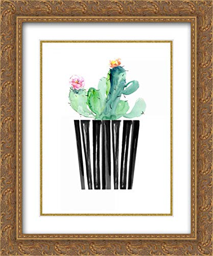London Dakota 15x17 Gold Ornate Framed Double Matted Museum Art Print - 'Nice Cactus' Wall Decor for Living Room, Bedroom & Office