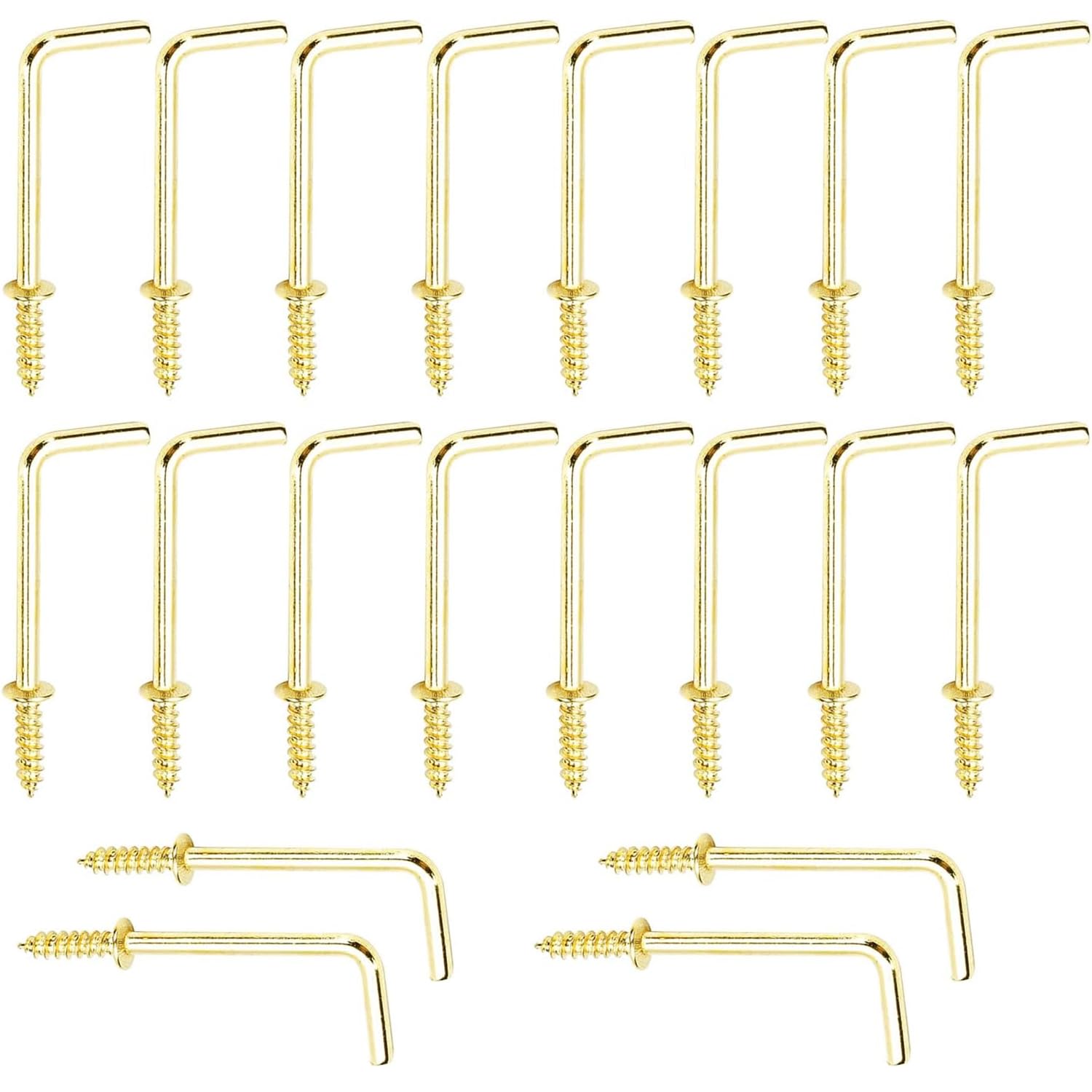 MroMax Brass Screw-in Hooks - 1-1/2