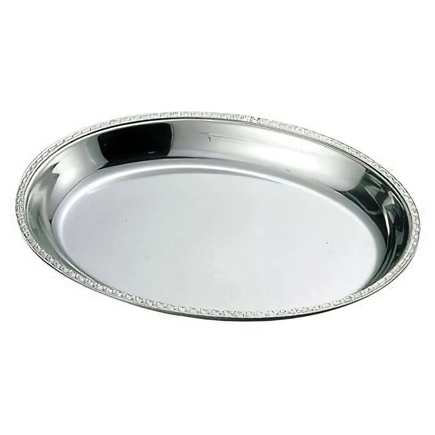 Premium Ikeda Stainless Steel Oval Lunch Plate - Durable, Eco-Friendly & Stylish for School, Office, Picnics & Outdoor Dining