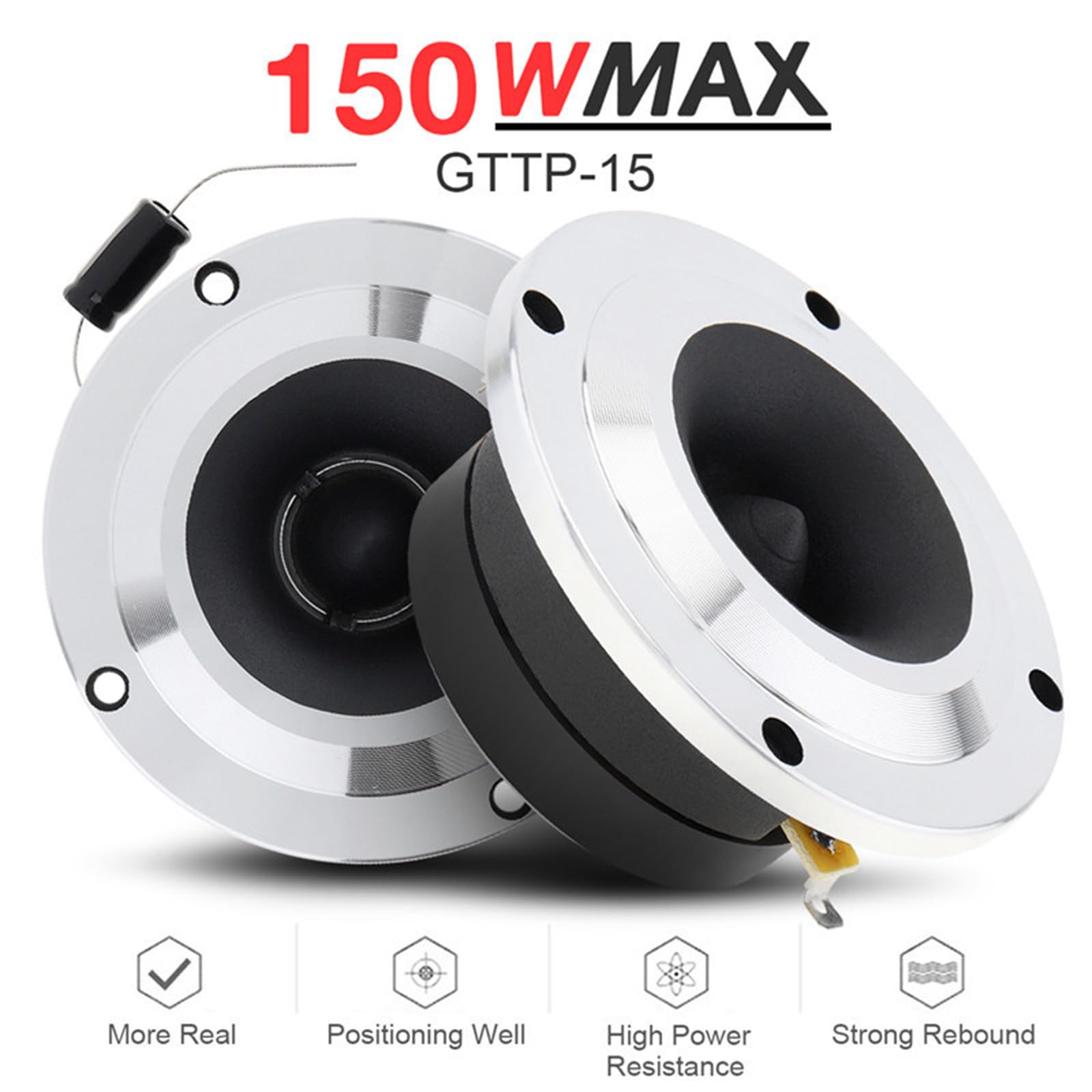 2PCS High-Fidelity Car Tweeter Speakers - Premium Auto Door Stereo Tweeters with Clear Treble for Enhanced Music Experience | Perfect for Car Audio Upgrades & Vehicle Sound System Enhancement