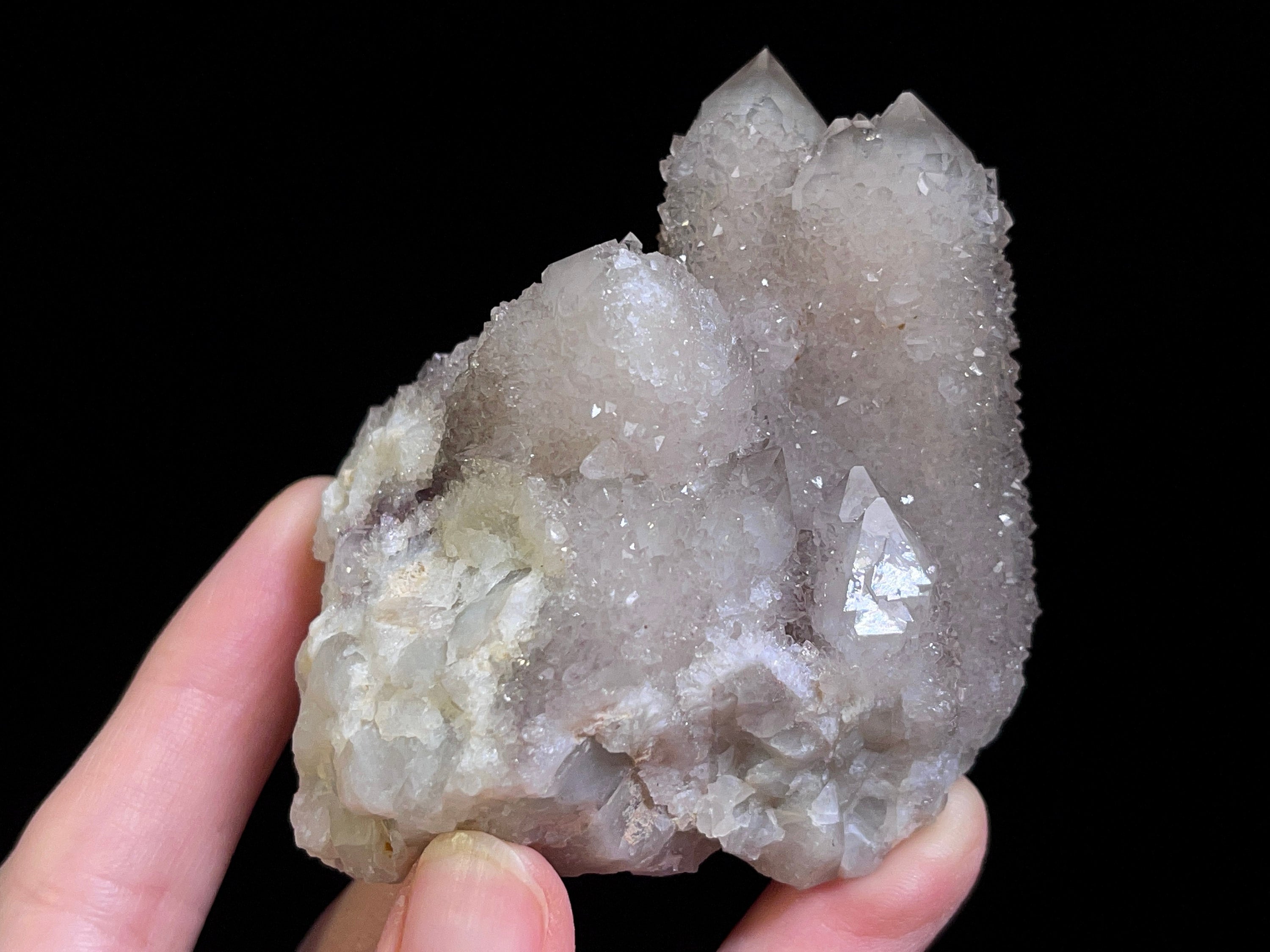 AURA QUARTZ Angel White Rainbow Quartz Crystal Cluster - Natural Spirit Quartz for Healing, Meditation & Boho Home Decor | Perfect for Reiki, Feng Shui & Spiritual Gifts