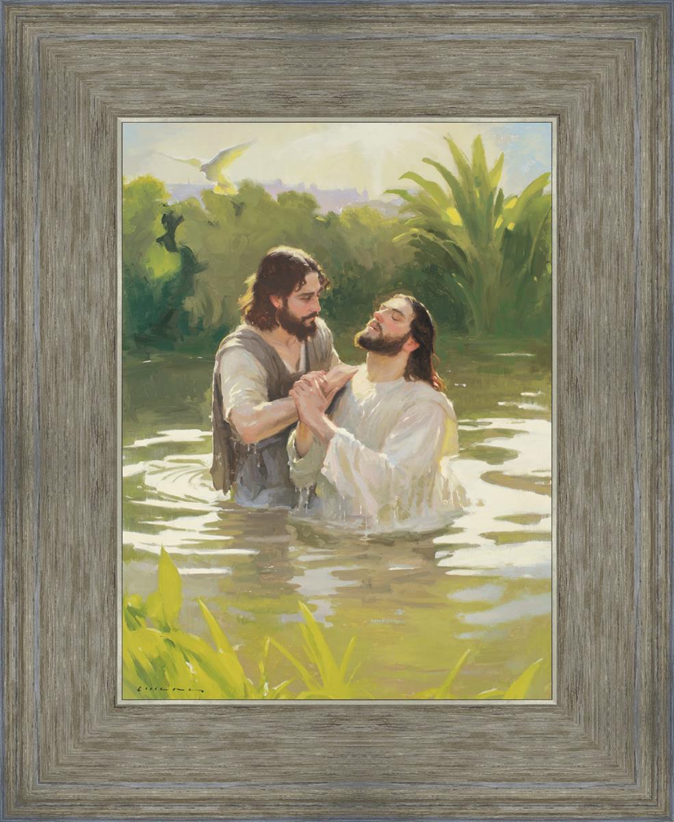 Baptism of The Savior - Religious Christian Wall Art for Home & Church Decor - Perfect for Baptism Ceremonies, Sunday School & Faith-Based Gifts