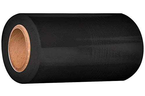 20 Pack Black Machine Film for Packaging & Sealing - High-Quality Stretch Wrap for Shipping, Moving & Storage