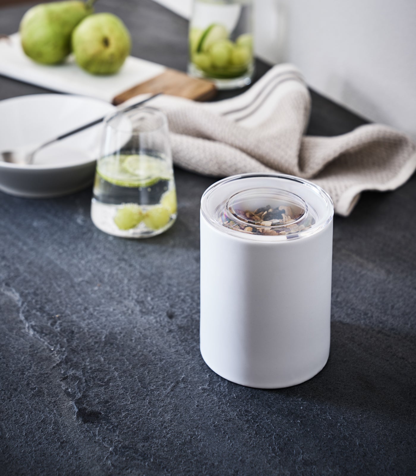 Premium Ceramic Canister Set with Airtight Lid - 2 Sizes (16oz & 32oz) for Kitchen Storage - Perfect for Coffee, Tea, Sugar & Flour Organization