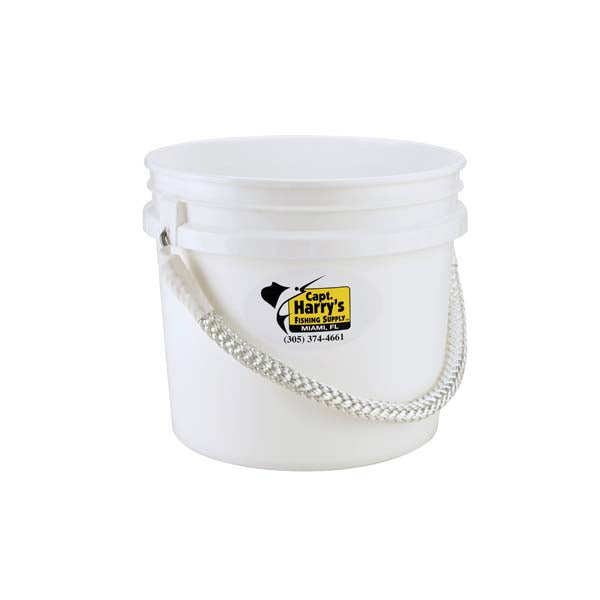 Battlewagon Bucket 3.5 Gallon with Rope Handle - Heavy Duty Utility Pail for Camping, Gardening & Construction - Durable Plastic Water Bucket with Comfortable Handle