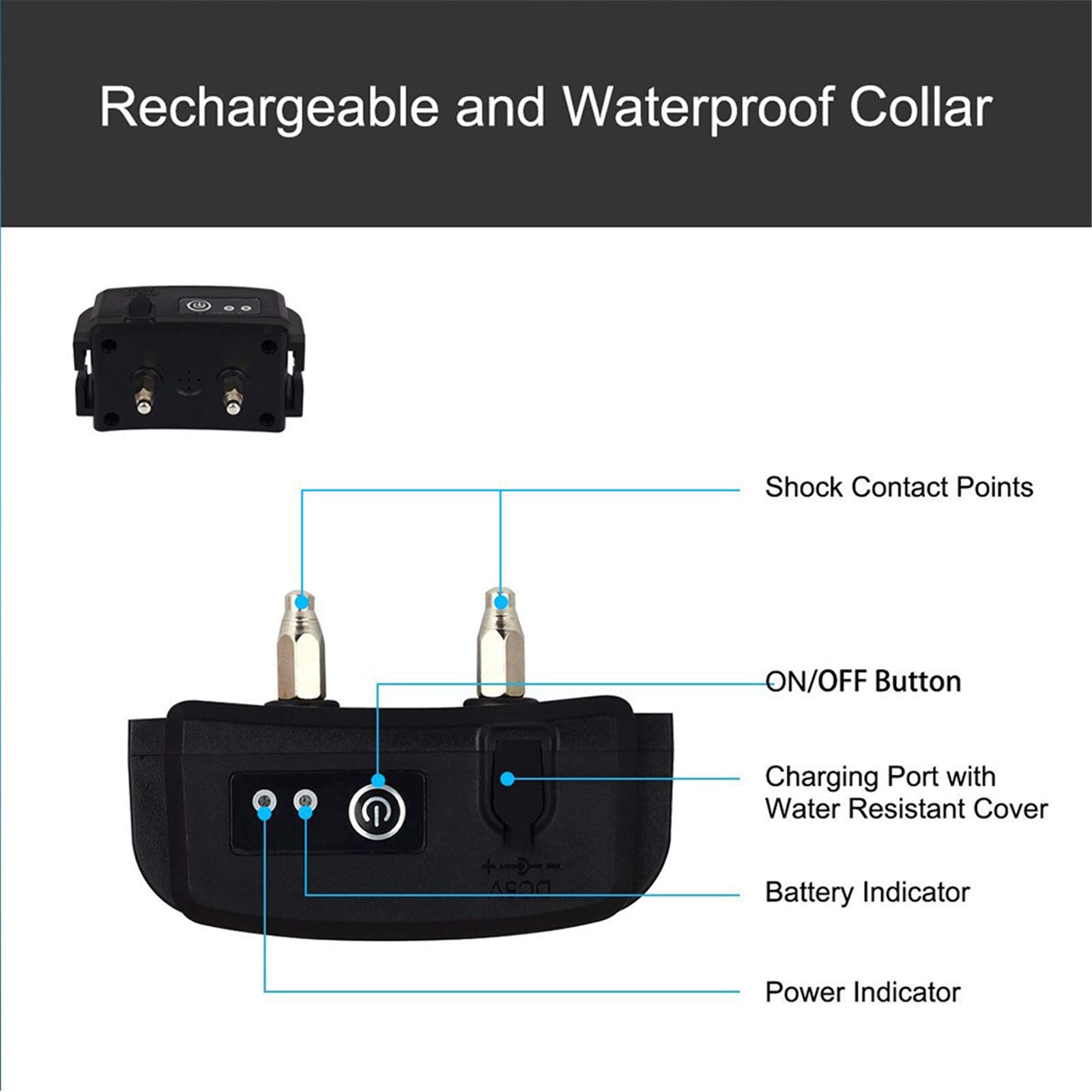 Waterproof Adjustable Shock Dog Training Collar & Underground Electric Fence System - Stay & Play Wire Fence for All Dogs (2-Dog Compatible) | Safe Outdoor Containment Solution for Pets