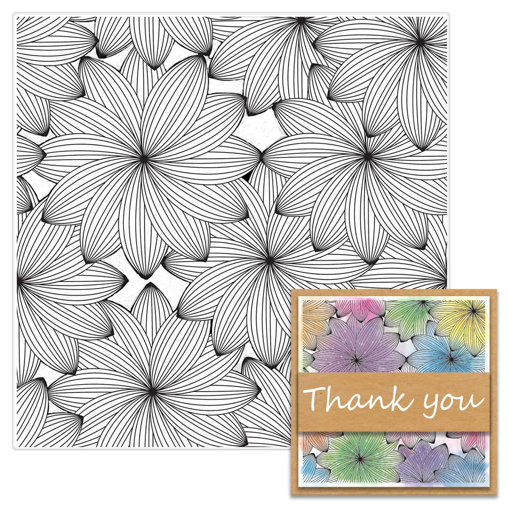 Spring Flowers Clear Stamps for Card Making - Floral Rubber Stamps for DIY Scrapbooking, Holiday Cards & Paper Crafts - Perfect for Spring Decorations, Album Embellishments and Handmade Greeting Cards