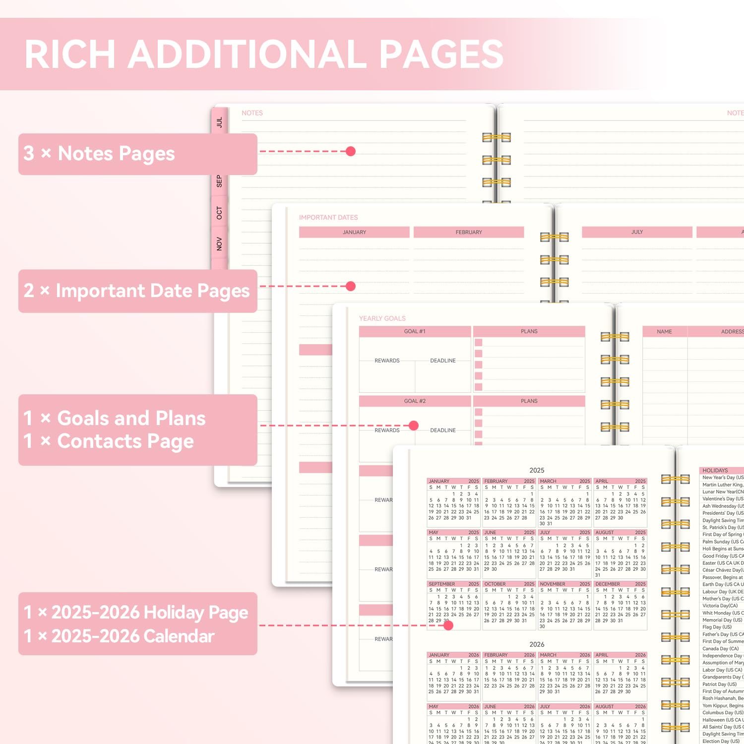 **AIMPEAK 2025 Planner for Women - Weekly & Monthly Calendar Organizer (Jan-Dec 2025), 7