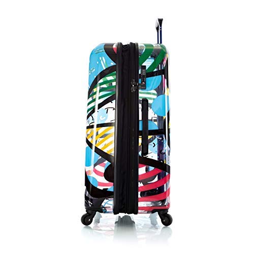 Heys Britto 3-Piece Spinner Luggage Set - Transparent Butterfly Design, Lightweight Expandable Suitcase for Travel, Carry-On & Checked Luggage - Perfect for Vacations, Business Trips & Family Getaways