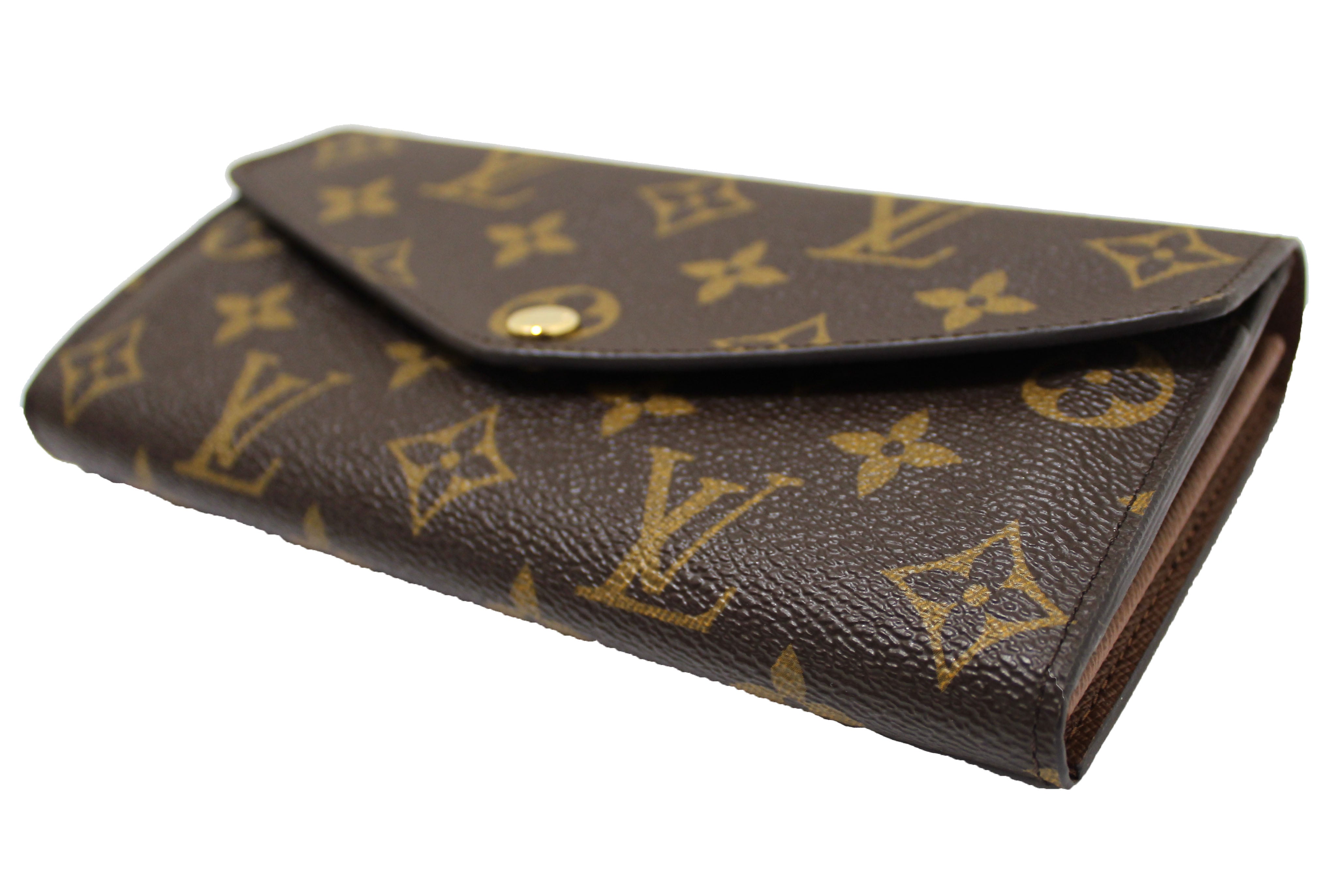 Authentic Louis Vuitton Monogram Sarah Wallet - Luxury Women's Bifold Wallet with Credit Card Slots & ID Window, Perfect for Everyday Use, Travel & Business (Brown)