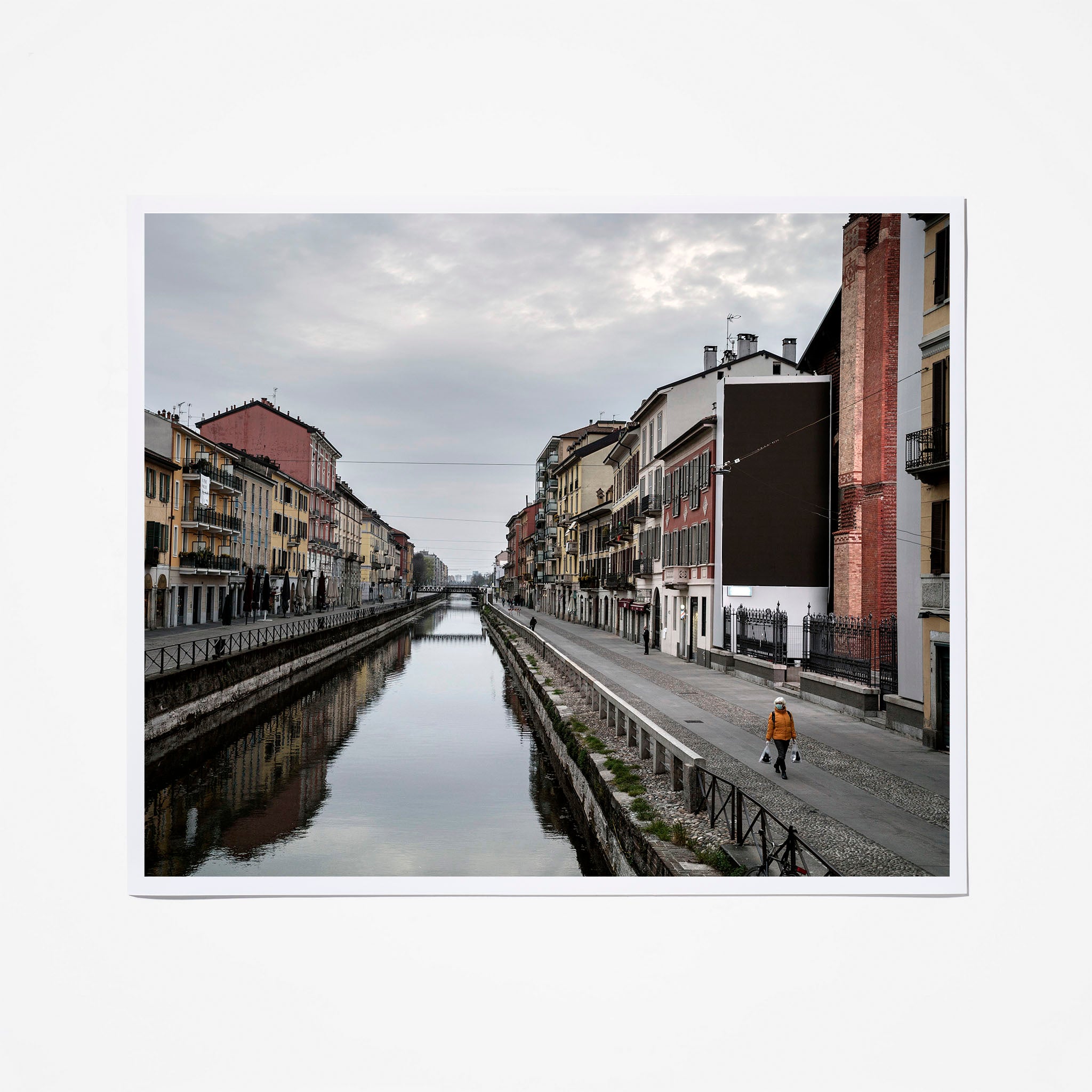 Explore the Lonely Streets of Milan - Authentic Italian Wall Art Print for Home & Office Decor | Perfect for Living Rooms, Bedrooms & Gifts