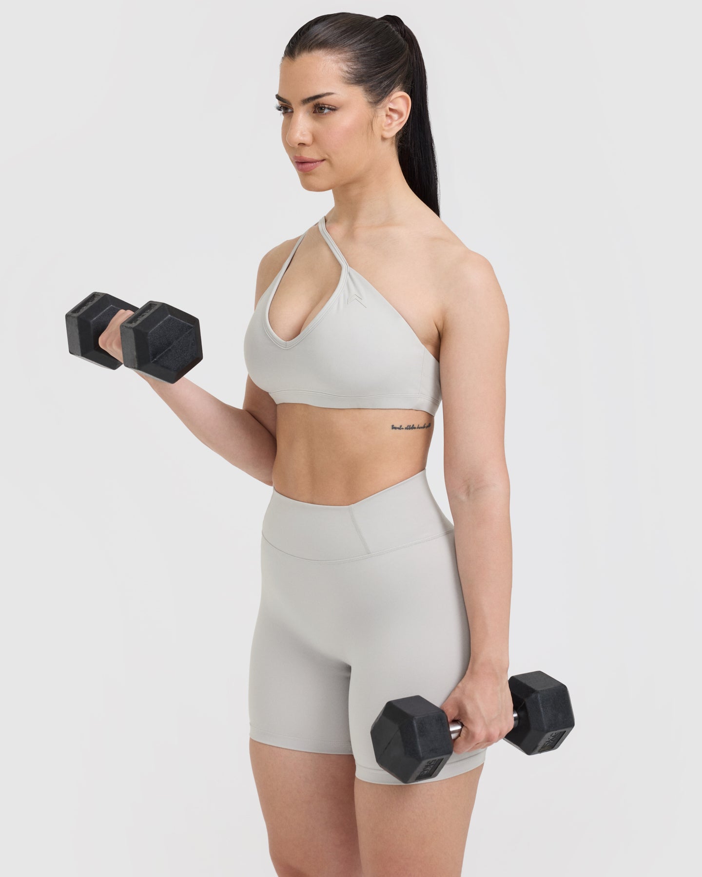 Timeless Strappy Bralette - Light Grey Seamless Comfort Bra for Women | Perfect for Yoga, Lounge & Everyday Wear