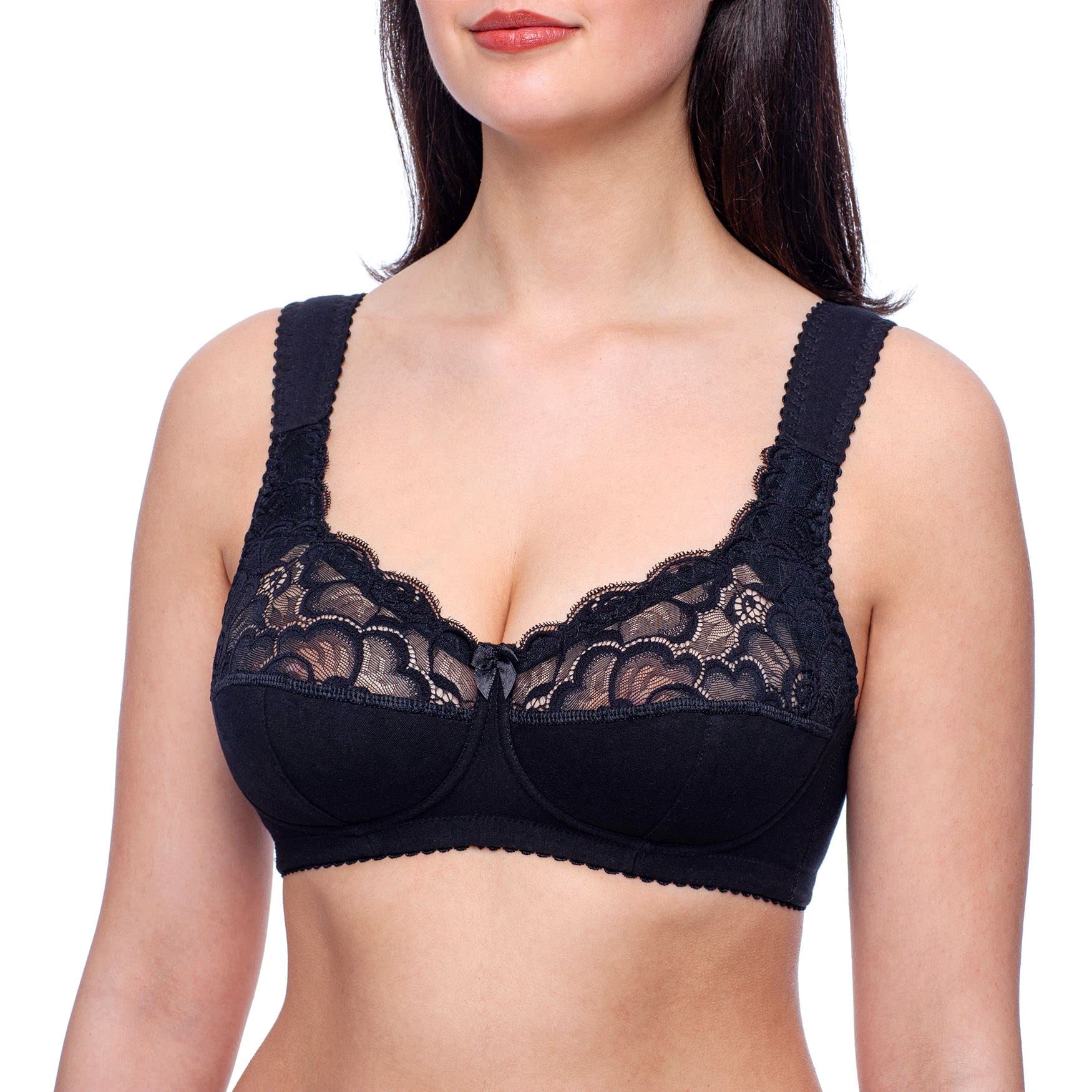 Frugue Women's Wireless Comfort Sleep Bra - Soft Cotton Support for Sleeping, Yoga & Lounge - Plus Size & Maternity Friendly