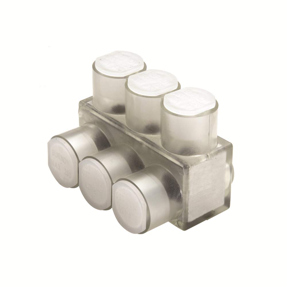 BURNDY UNITAP Single Sided Entry Multi-Tap Connector with Mounting Holes - 4 AWG to 600 kcmil - Electrical Power Distribution for Industrial and Utility Applications