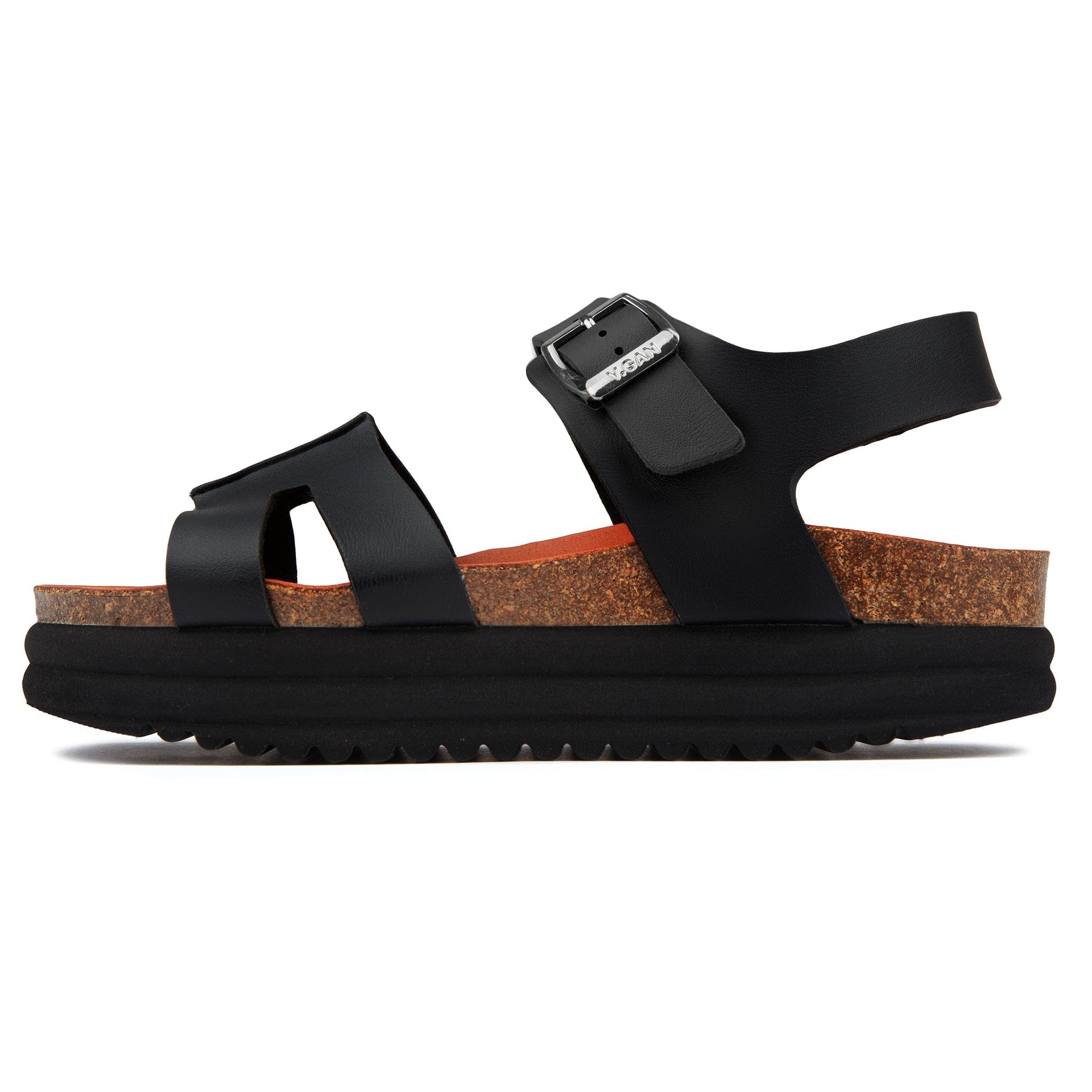 Clove II Women's Vegan Flatform Sandals - Black | Comfortable & Stylish Summer Shoes for Beach, Casual Wear & Outdoor Activities