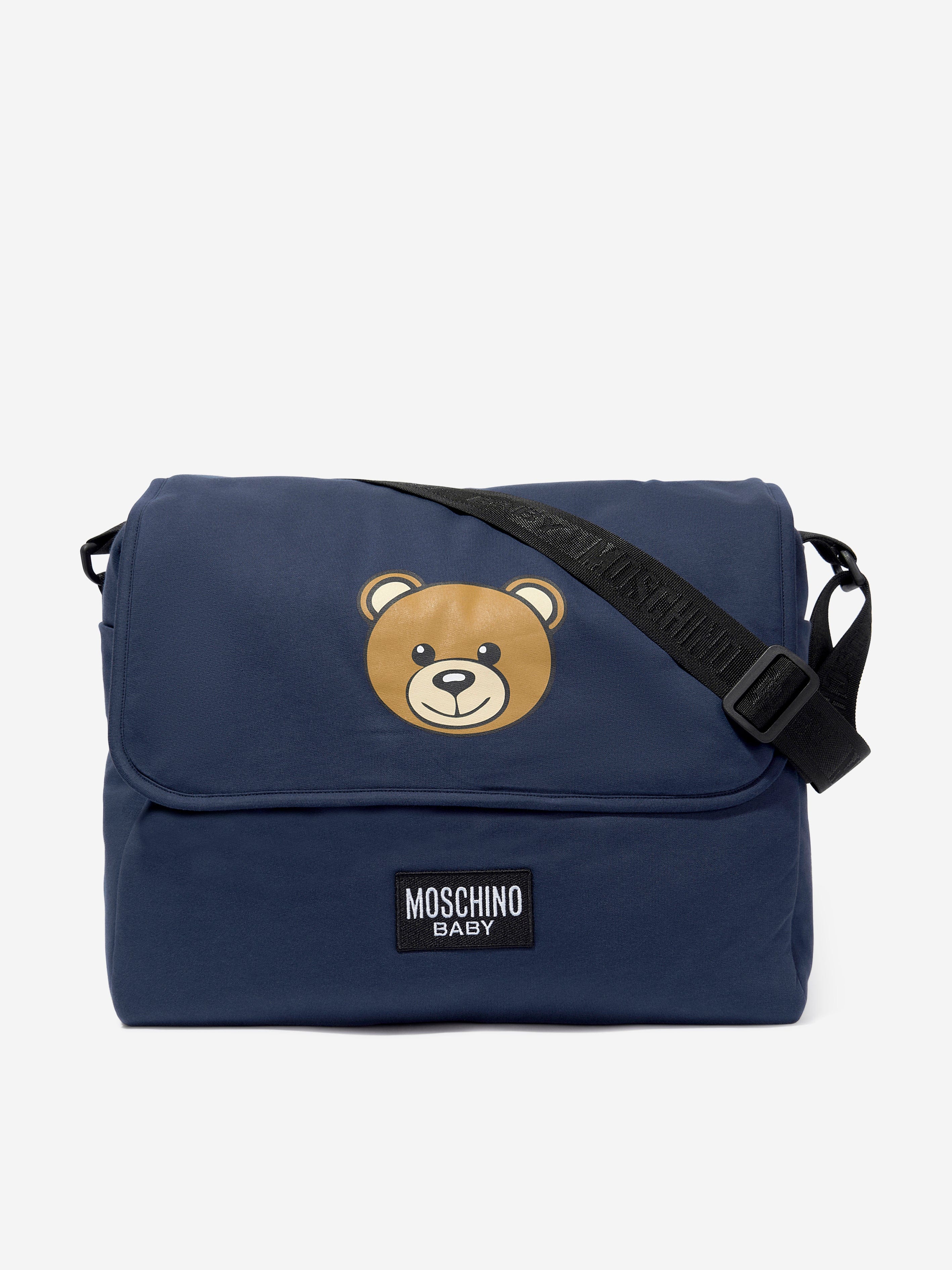 Navy Baby Teddy Bear Logo Diaper Bag (39cm) - Stylish & Spacious Changing Bag for Moms, Perfect for Travel, Daycare & Outings