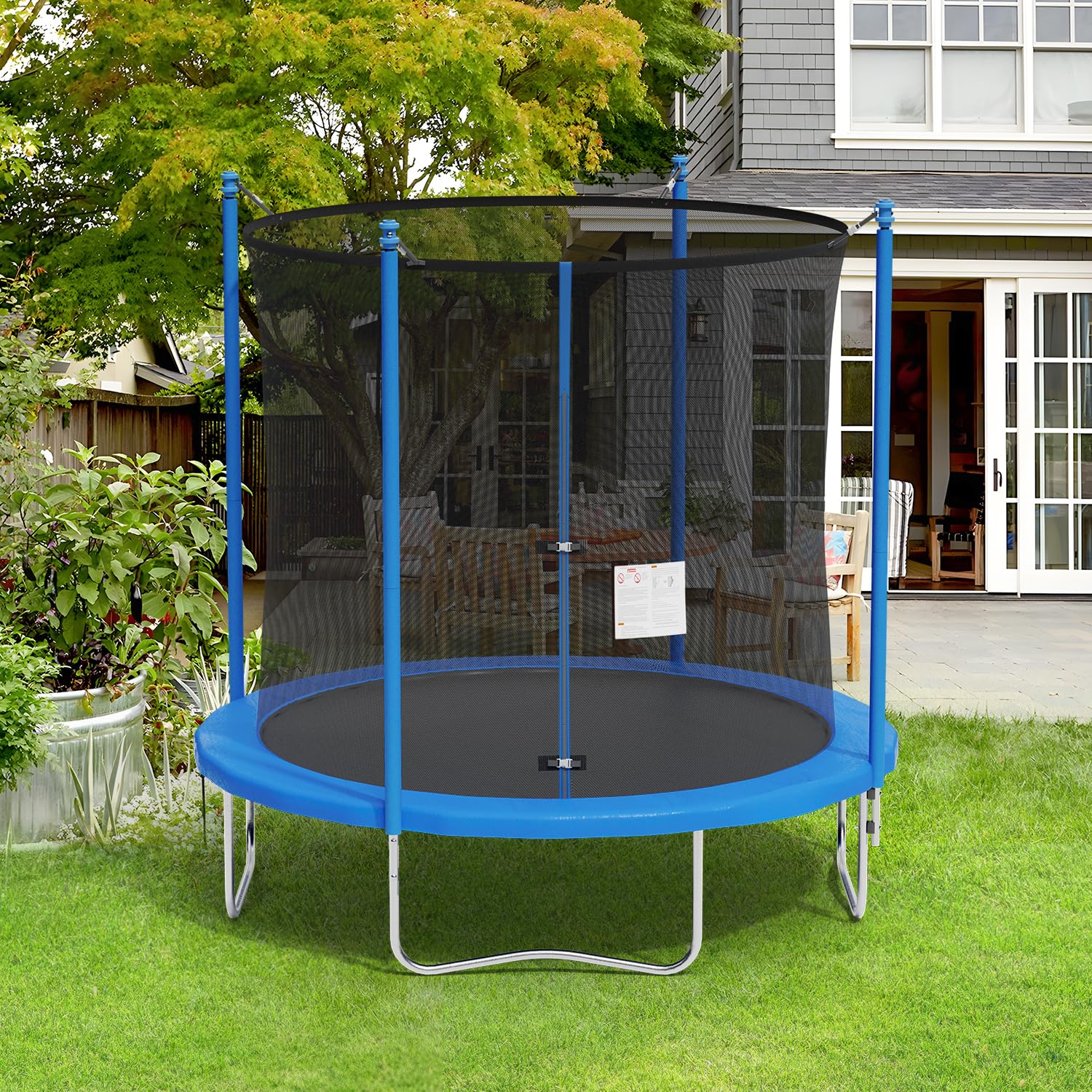 Best Heavy Duty Trampoline for Kids - Outdoor Recreational Backyard Jumping with Safety Enclosure Net - Perfect for Family Fun, Exercise & Backyard Playtime