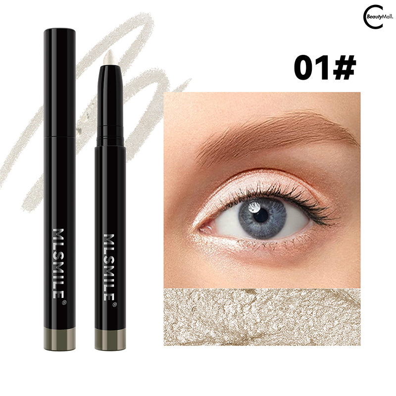 MLSMILE 8 Color Shimmer Eyeshadow Sticks - Long Lasting Waterproof Eye Makeup for Women, Easy to Apply Cream Eyeshadow for Day & Night Looks - Perfect for Parties, Weddings and Everyday Wear