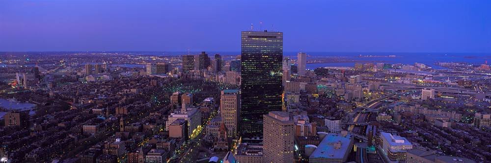 Peel & Stick Boston Skyline Wall Mural - 48x16 Inch Self-Adhesive Cityscape Decal - Easy DIY Home Decor for Living Room, Bedroom or Office