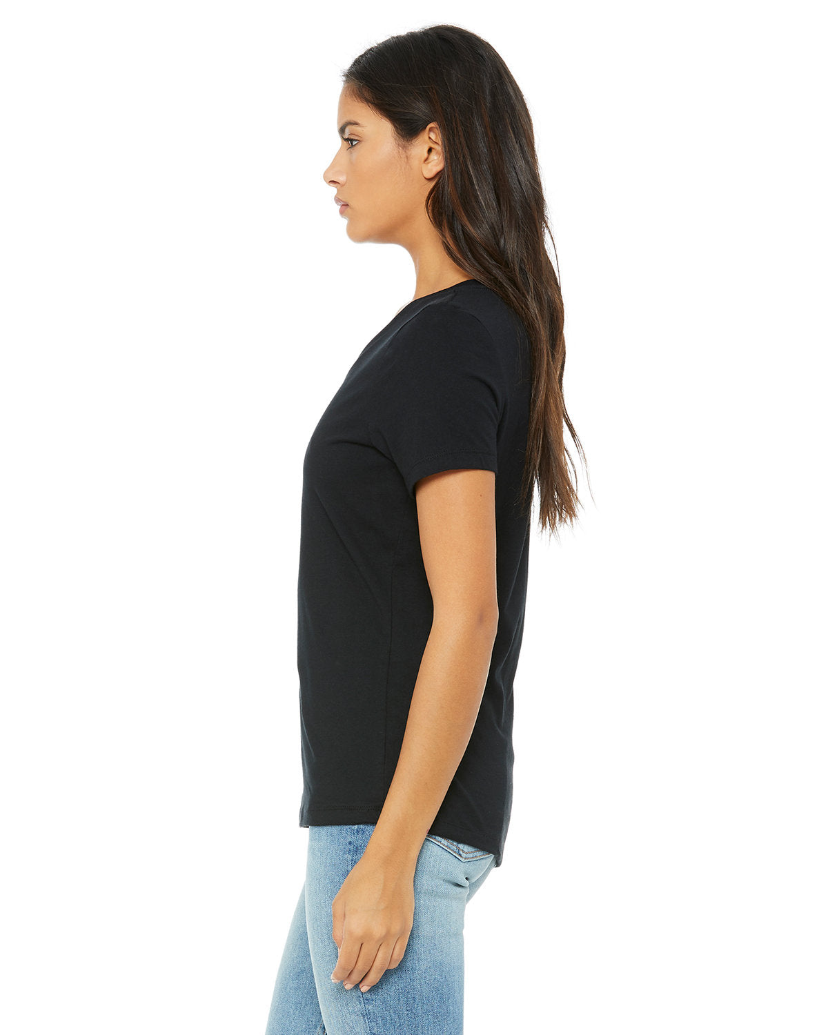 Bella + Canvas 6405 Women's Relaxed Fit Jersey V-Neck T-Shirt - Soft & Comfortable Casual Tee for Everyday Wear, Workout, and Lounge