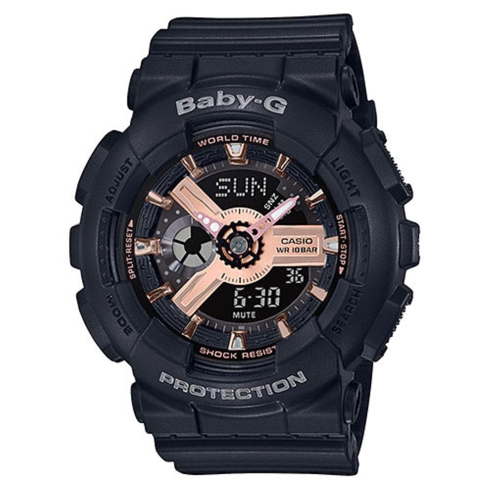 CASIO BABY-G BA-110RG-1ADR Women's Digital Sport Watch with Shock Resistance & LED Light - Perfect for Running, Swimming, and Outdoor Activities