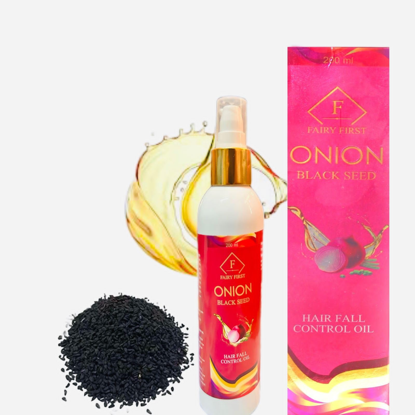 ELITEWAVE Onion Hair Oil for Hair Growth & Hair Fall Control - 200ML with Natural Ingredients | Promotes Thicker, Stronger Hair | Perfect for Daily Scalp Massage & Damaged Hair Repair