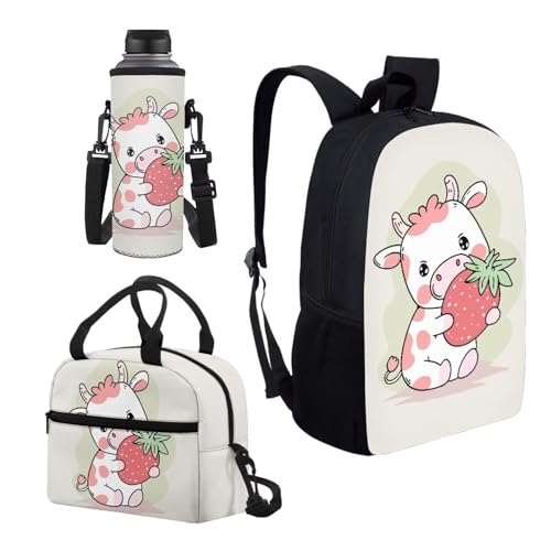 Cartoon Cow Strawberry - 1