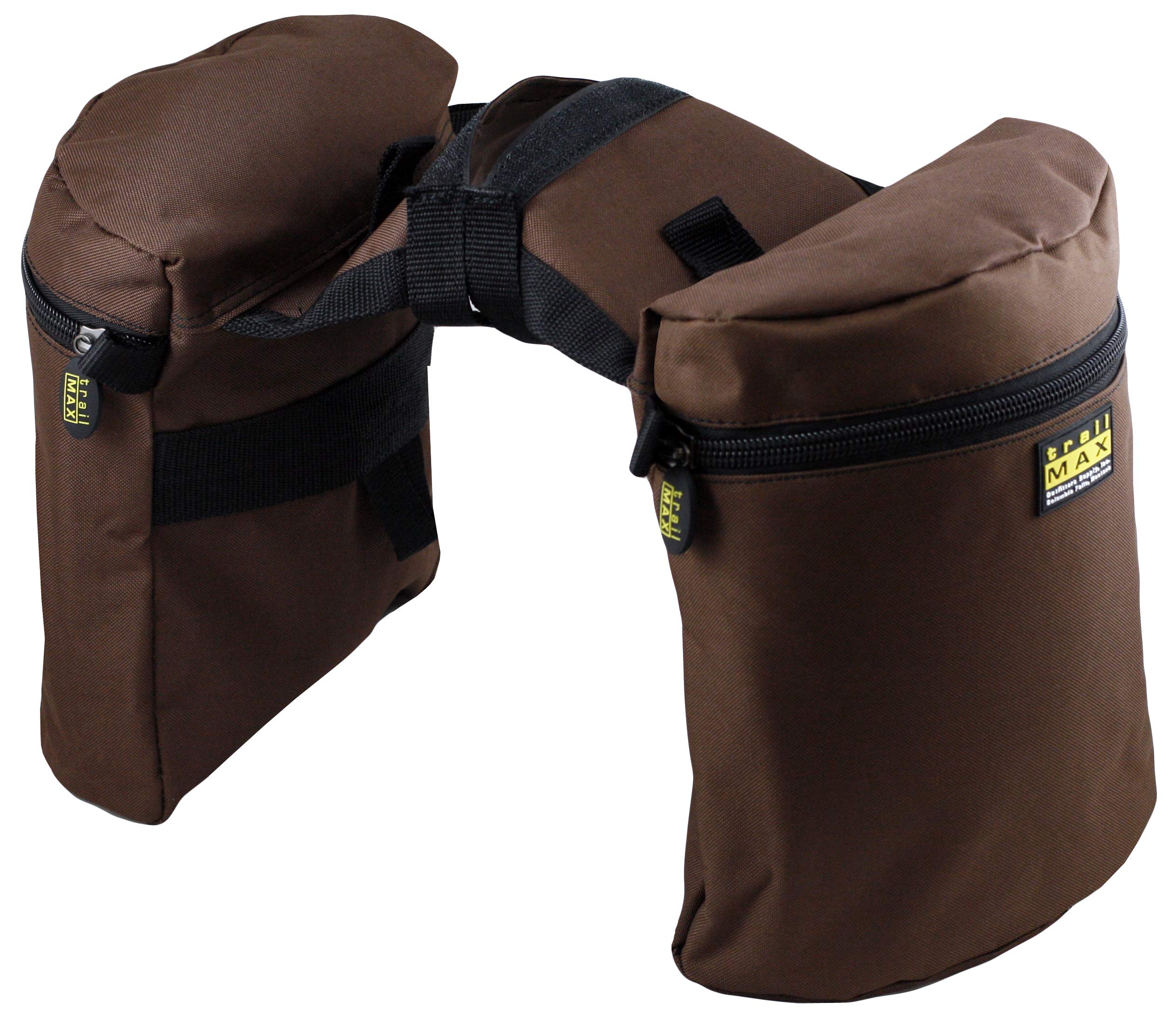 TrailMax Large Overnighter Saddlebags Set for Horses - Detachable Cantle Bag & Horn Bags Included | Durable Western & Endurance Saddle Bags | Perfect for Long Rides, Camping & Trail Adventures