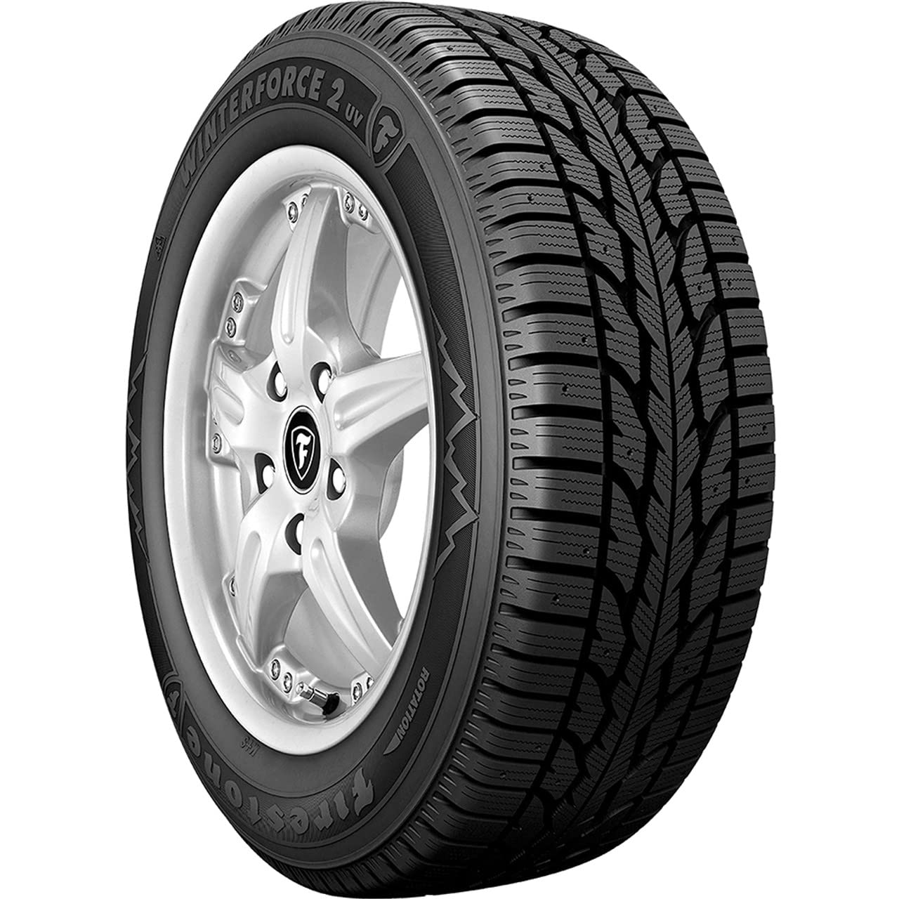 Firestone Winterforce 2 UV Studdable Winter Snow Tire 265/70R16 112S - All-Season Traction for Trucks & SUVs in Snowy & Icy Conditions