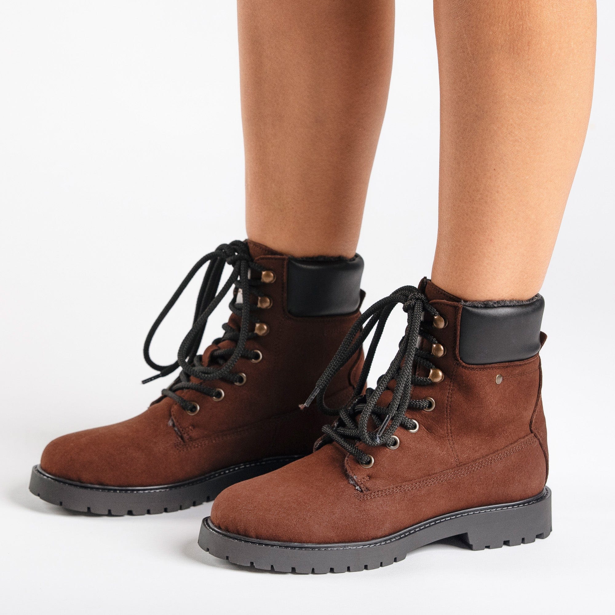 Gadea Unisex Vegan Leather Mountain Ankle Boots - Waterproof Hiking Boots for Men & Women | Brown | Perfect for Outdoor Adventures, Hiking & Winter Walking